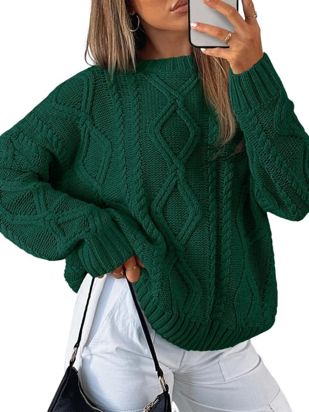 Chic Women's Oversized Cable Knit Sweater - Trendy Fall Outfit 2026